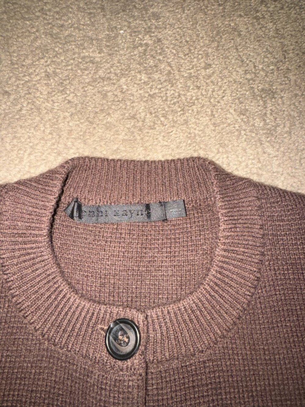 Jenni Kayne Cooper Cardigan Chocolate Wool Cashmere S - Picture 3 of 3